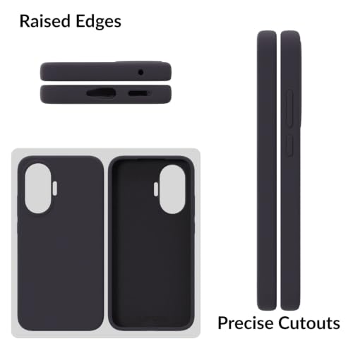 Image of SPRIG Compatible with Poco F7 Premium SilkTone (Liquid Silicone) Back Cover Drop Tested Shock Proof Mobile Case for Men, Women, Boys and Girls with Camera Protection (Charcoal Grey)