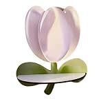 Mensola da parete sospesa in legno a forma di fiore, mensola minimalista da parete per la decorazione della casa (viola)