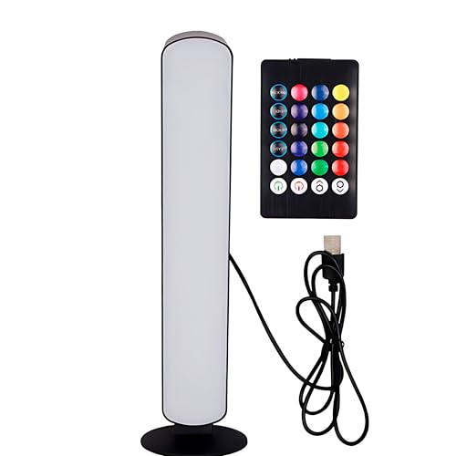 Lumin&aacute;ria de Mesa com Bast&atilde;o LED RGB, 24 cm, 15 Cores, 4 Modos de Luz, Carregamento USB