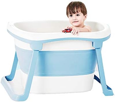 Amazon Co Jp 赤ちゃん浴槽ベビー折りたたみタブ新生児子供の製品お風呂お風呂スイミングバケツホーム Blue ベビー マタニティ
