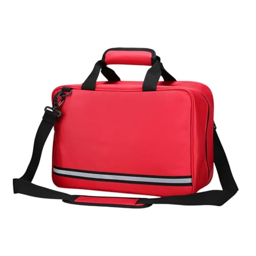 harayaa First Aid Bag First Aid Bag Empty Wear Resistant with Zipper First Responder Bag Emergency Case for Car Hiking, Red