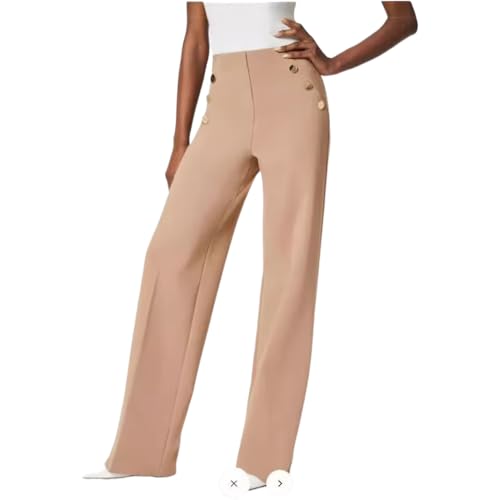 ZAFUL Womens High Waisted Button Sailor Tummy Control Wide Leg Pant for Office & Work