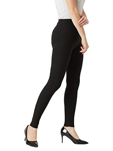 Image of Miss Chase Women's Maroon Solid Skinny High Waist Jeggings