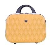 Frasqueira Necessarie de Viagens Marselha Tamanho Ãšnico de mão ABS Rígida Fechamento em Ziper com Organizador Interno, Amarelo, Santino - SDF224U20