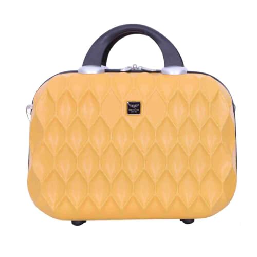 Frasqueira Necessarie de Viagens Marselha Tamanho Ãšnico de mão ABS Rígida Fechamento em Ziper com Organizador Interno, Amarelo, Santino - SDF224U20