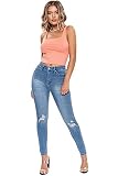 YMI Women's Junior Wannabettabutt Curvy Fit High-Rise Skinny Jeans (RIPS+Whiskers M1707, 3, Numeric_
