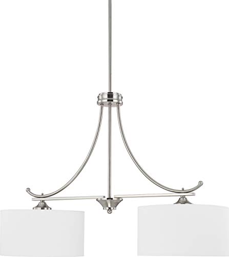 Popular HomePlace 816121BN-663 Island Pendant, 2-Light 200 Total Watts, Brushed Nickel Discount HomePlace 816121BN-663 Island Pendant, 2-Light 200 Total Watts, Brushed Nickel