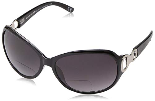 Foster Grant Women's Latte Oval Sunreaders Reading Sunglasses, Black, +1.25 by Foster Grant - Used condition - US$9.17