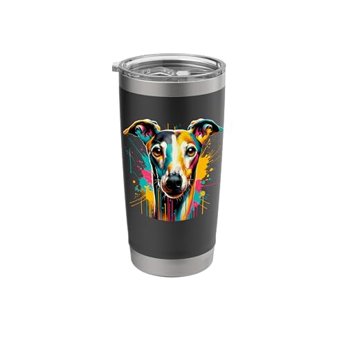 Splash Art Italian Greyhound Italian Sighthound Iggy Stainless Steel Insulated Tumbler