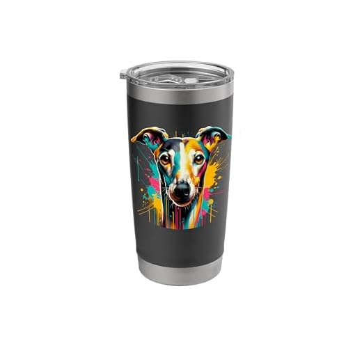 Splash Art Italian Greyhound Italian Sighthound Iggy Stainless Steel Insulated Tumbler