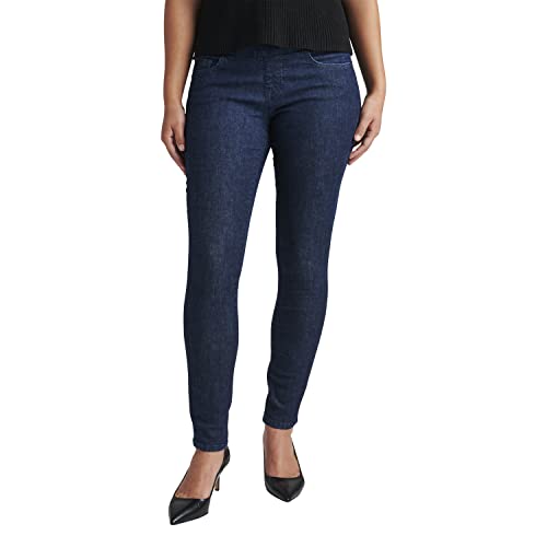 JAG Jeans Women's Petite Nora Mid Rise Skinny Pull-on Jeans, Ink, 6 Petite