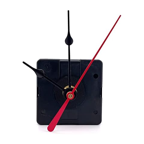 Quartex Q-80 Quartz Clock Movement, 1/8” Maximum Dial Thickness, 9/16" Hand Shaft Length with Hands (10001) Cover