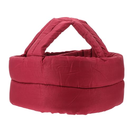 Gorro transpirable rojo con acolchado anticaídas: casco protector ajustable para adultos