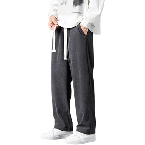 Pantalon cargo vintage en velours avec taille élastique ajustable pour homme actif