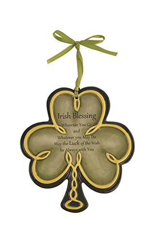 Blue Sky Clayworks 21238 Shamrock Irish Blessing Door Hanger