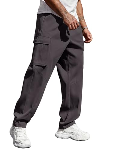 Image of Leriya Fashion Men's Cargo Pants | 4 Pocket Cotton Cargo Joggers for Men | Loose Fit Stylish Pant with Pockets | Casual Baggy Trousers & Streetwear Lower