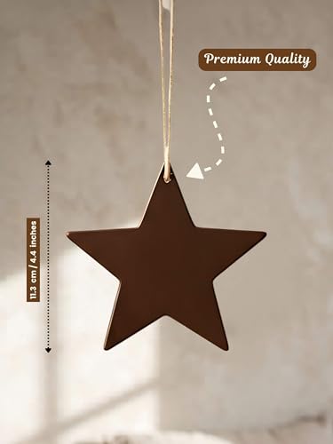 Image of Bombay Greens Hanging Star Planter with Rope | Hanging Plant Indoor Stand | Wooden Planter for Home Decor, Living Room, Balcony & Office Decoration