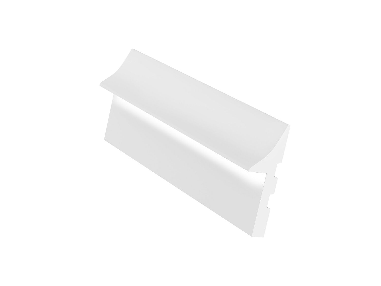 Vente-unique - Rodapié Radeno - L 290cm x A 4.5cm x H 14.8cm - plástico - blanco