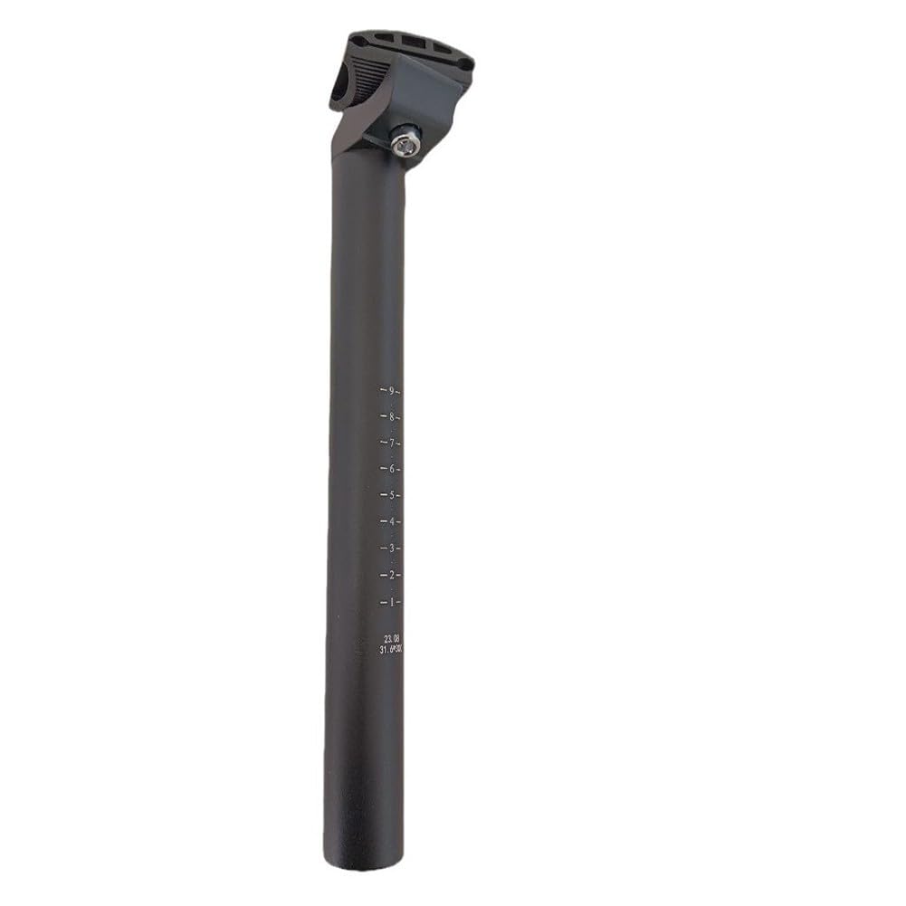 Evenoonest Ultralight Alloy Bicycle Seatpost, 300mm with Belt Clamp for Road, Mountain and Electric Bikes, Compatible with 25.4/27.2/28.6/30.4/31.6mm, Black(30.4*300) — image 1