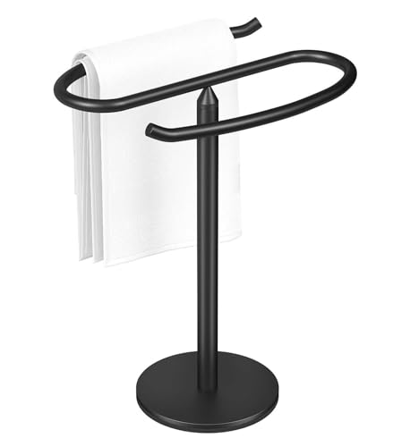 Étagère de bain porte-serviette FANDIAO support inox argent pour comptoir
