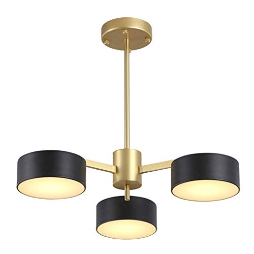 Lustre en fer forgé or et noir GZ Décoration, luminaire suspendu d'art moderne haut de gamme