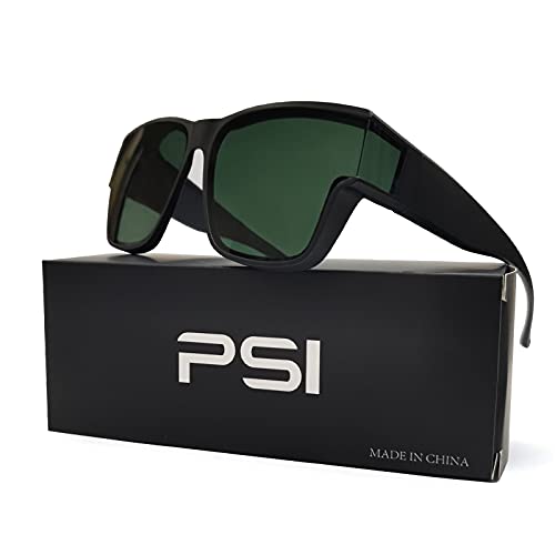 PSI Premium Sunglasses Fit over Glasses for Women and Men, Wrap Sunglasses, Solar Shield Sunglasses, UV400 Protection, HD for Driving