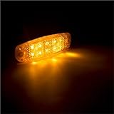 Tercera luz de freno FLVRJOKT 10 Uds. 10 LED 12V 24V luz de posición lateral de camión remolque lámpara de liquidación indicadores de advertencia trasera ámbar blanco rojo camión caravana barco(10PCS Amber)