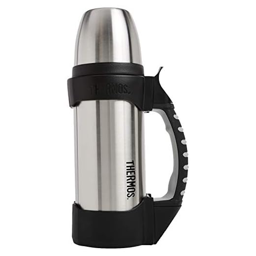 Thermos The Rock Vacuum Insulated 1 Liter Beverage Bottle, Stainless Steel