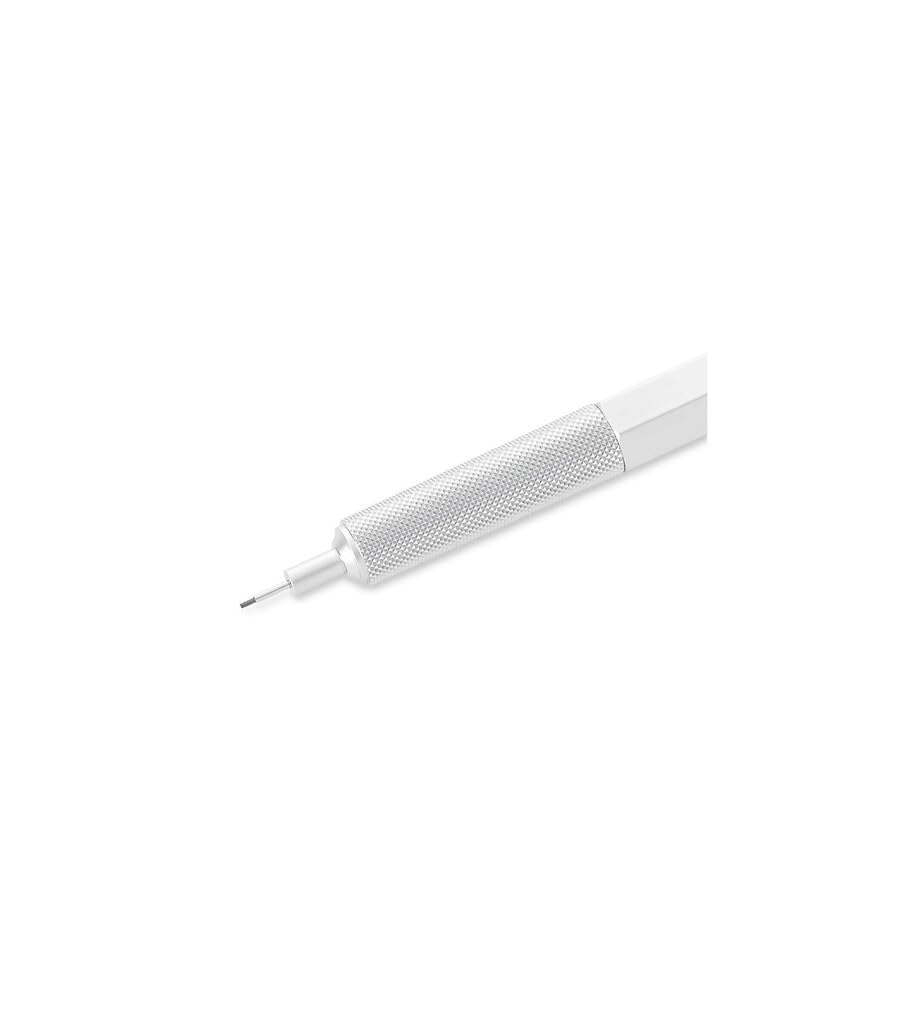 rOtring 600 portaminas – Caja de metal – Grabado personalizado – Portaminas de alta calidad con estuche – Personalizable – Idea de regalo para hombres y mujeres (plata)