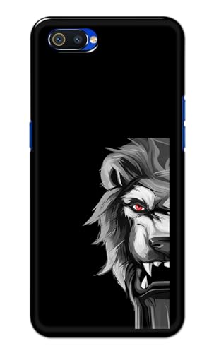 Image of PRINTFIDAA Printed Hard Back Cover Case for Realme C2 | Oppo A1K Back Cover (Angry Lion) -112