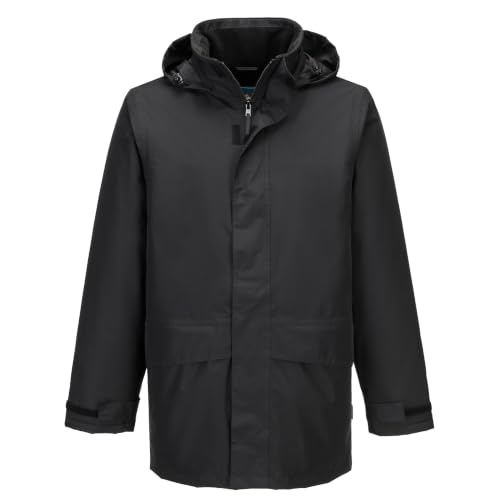 Image of Portwest S523 Oban Winter Jacket Fleece Lined Stud Front Opening Waterproof