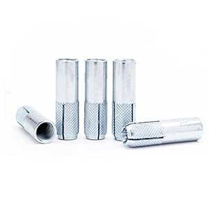 Biaungdo 3/8″ Inch Drop-In Anchors, Zinc Plated Carbon Steel Internally Threaded Drop in Anchor, Pack of 12