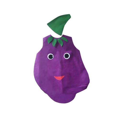 Harilla Disfraz de Comida para Adultos, Disfraces de Verduras para Hombres y Mujeres, Divertidos Accesorios de Ropa de Cosplay Reutilizables para Juegos de, Berenjena