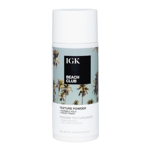 IGK BEACH CLUB Texture Powder | Invisible Volumizing Hair Powder Instant Grip & Hold Oil-Absorbing | Vegan + Cruelty-Free | 0.35 oz