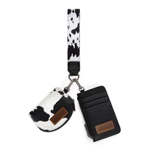 Image of Wrangler Keychain Wristlet Wallets for Women Western Dual Pouch Wristlet Credit Card Holder Wallet