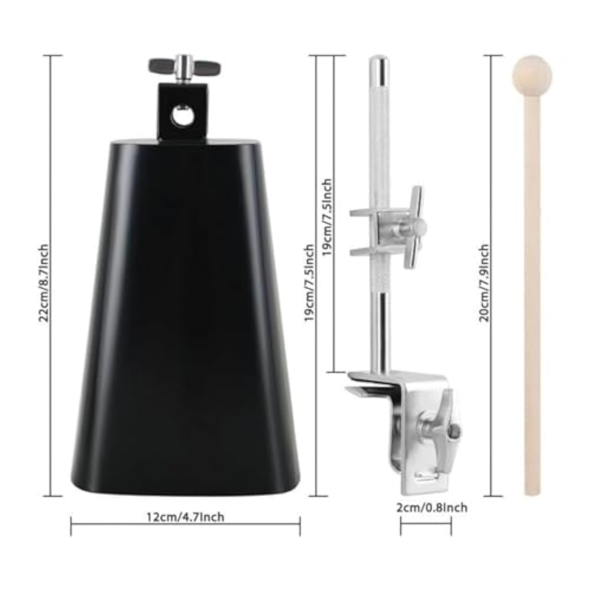 Cowbell Mount Clamp Hardware for Drum Kits
