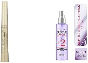 L’Oréal Paris Telescopic Maskara - Siyah + Elseve Hydra (Hyaluronic) Nem ile Dolgunlaştıran Serum (150 ml)