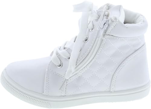 Girls Fashion High Top Lace Up Sneakers2