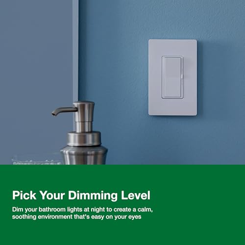 Image of Lutron Diva LED+ Dimmer Light Switch for Dimmable LED, Halogen, and Incandescent Bulbs, 150 Watt, Single-Pole or 3-Way, DVCL-153P-IV, Ivory