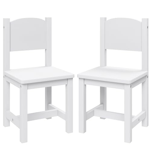 Timy Wooden Chair Pair White