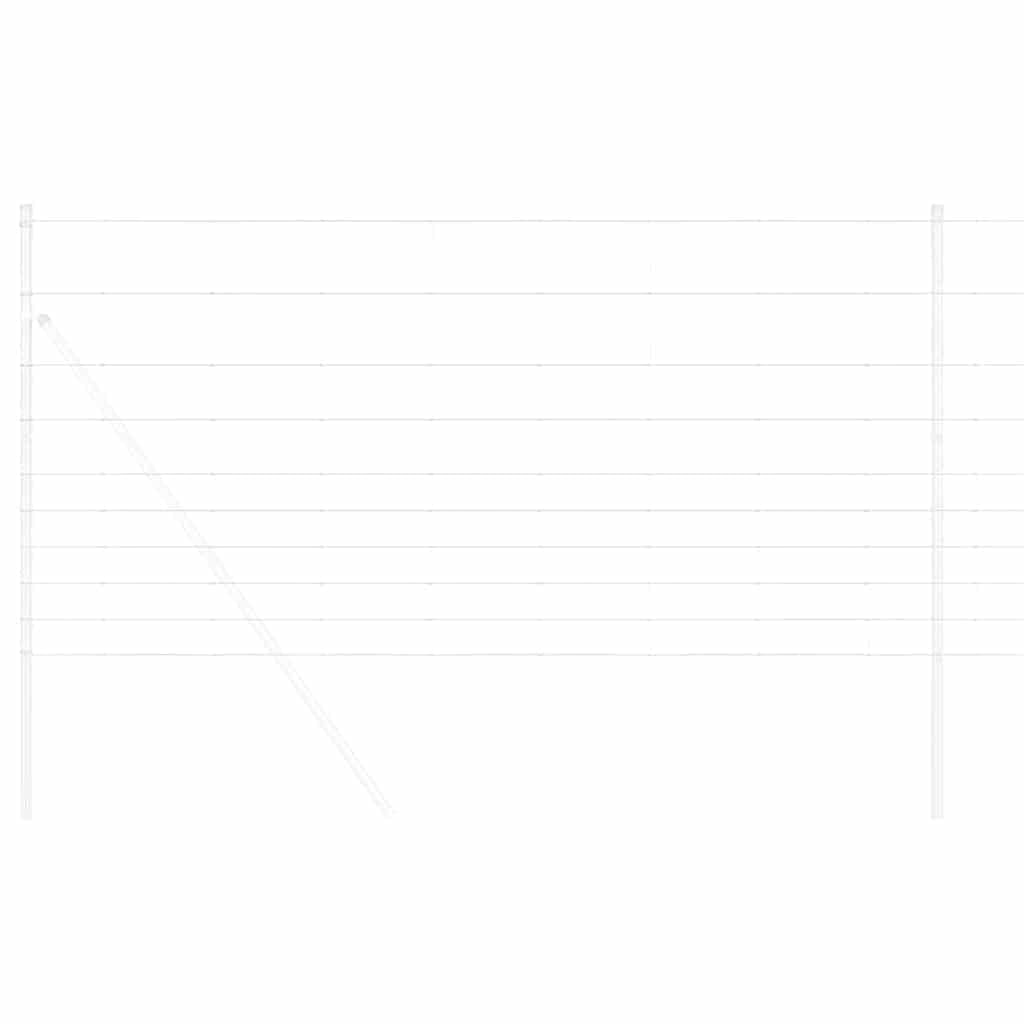 Valla de campo plateada, 25 x 1,2 m, acero galvanizado, valla de malla para exterior, jardín, terraza, solución resistente y duradera