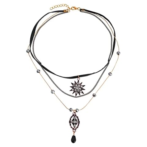 Yolev Star Pendant Gothic Choker Necklace Cover