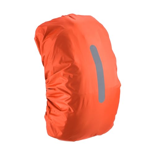 M METERXITY Backpack Rain Cover - Waterproof Lightweight Cover with Vertical Reflective Strap, Apply to Cycling/Hiking/Mountain Climbing (30-40L, S, Orange)