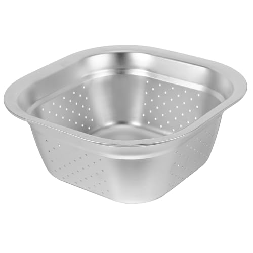 YARNOW Colador Fregadero de Cocina en Acero Inoxidable Drenaje, para Lavar Frutas, Verduras y Arroz en Hogar o Restaurante