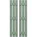 Ekena Millwork ARW401SB311X75TGH Americraft Three 3 Exterior Real Wood Spaced Board-n-Batten Shutters (Per Pair), Track Green