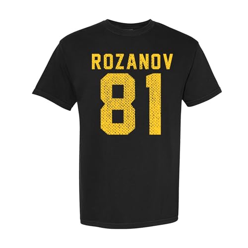 Rozanov 81 Jersey Front - Boston Hockey Cute Show Fandom Sm-4x - Comfort Colors T-Shirt Small Black