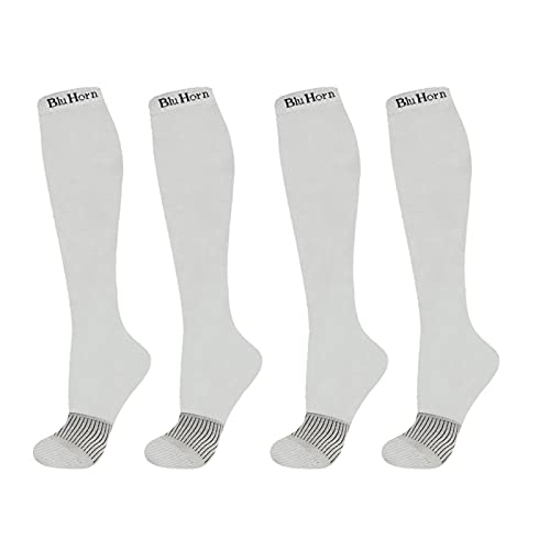 Image of Knee High Compression Socks 15-20 mmHg - Everyday Use Improves Blood Circulation, Relieves Pain & Swelling (S /M, Gray (1-Pair))