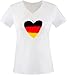 Produktbild EZYshirt® D1 WM 2018 Deutschland Damen T-Shirt V-Neck