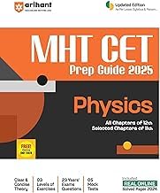 Arihant MHT CET 2025 - Prep Guide for Physics with all Chapters of Class 12th and Selected chapters of Class 11th-Previous Year Questions (PYQ)-28 July 2024