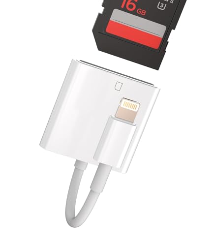Adaptateur Lightning Lecteur de Carte SD pour iPhone...